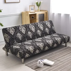 Black Geometric Folding Sofa Bed Cover Sofa Covers Spandex Stretchdouble Seat Cover Slipcovers for Living Room Geometric Print