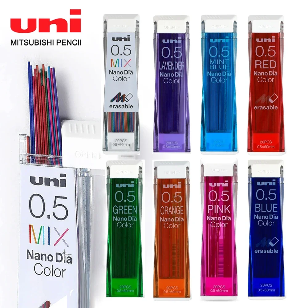 

Япония Uni Nano Dia Color 0,5-202NDC цветные механические стержни для карандашей сменные стержни 0,5 мм письменные принадлежности 202NDC