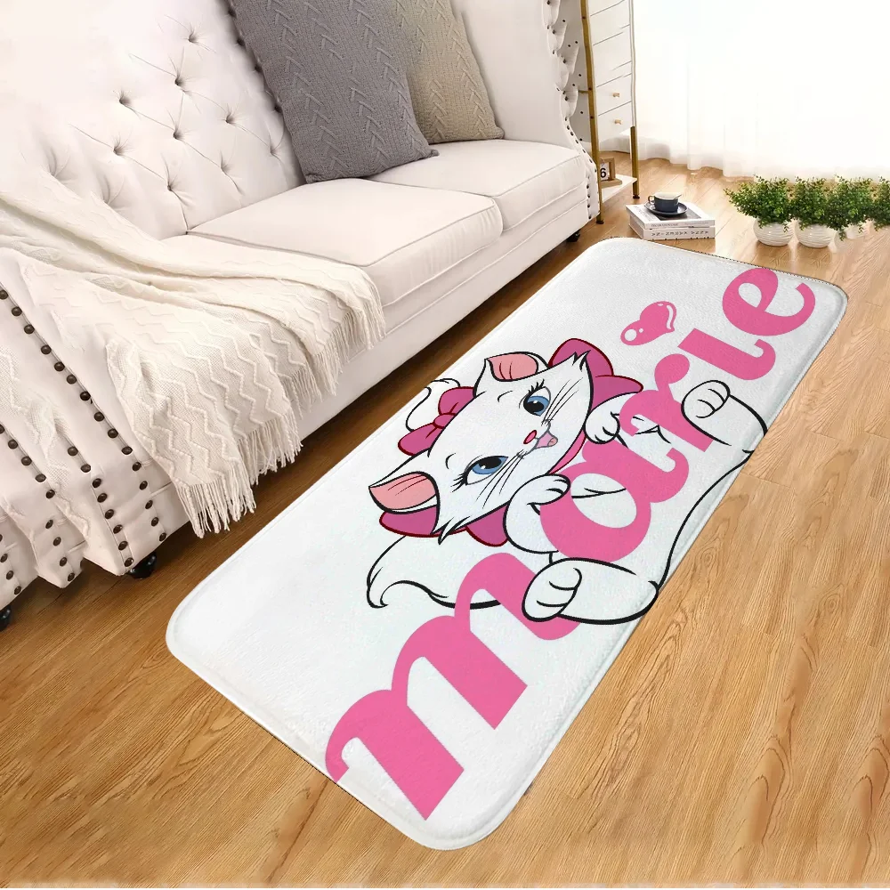 Marie Cat Anime Rug Modern Home Decor Soft Room Carpets Non-slip Mat Long Hall Carpet for Girls Hallway Mats Living Room Rugs