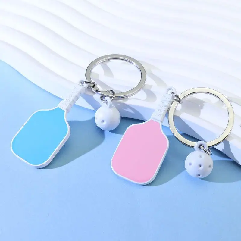 1PC 3D Metal Sporty Pickleball Keychain For Women Key Ring Pickleball Racket Keychain Key Holder Keychain Bag Pendant·