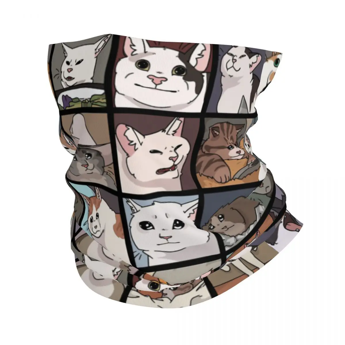 Meme Cats sottile Bandana collo ghetta avvolgere sciarpa fascia collo copertura