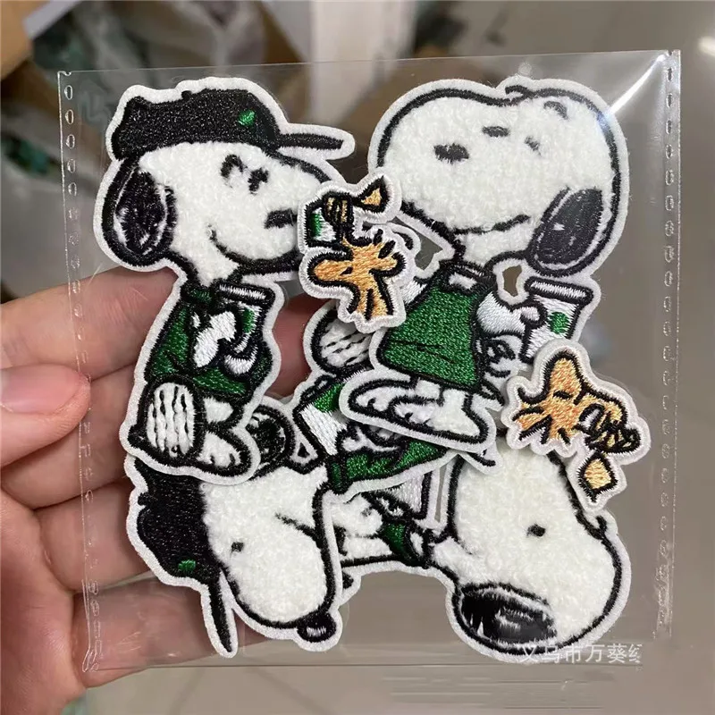 6 قطعة/الوحدة لطيف سنوبي بقع التطريز الملابس الكرتون جرو ملصقات على الملابس ملصقات الملابس الإكسسوارات التصحيح