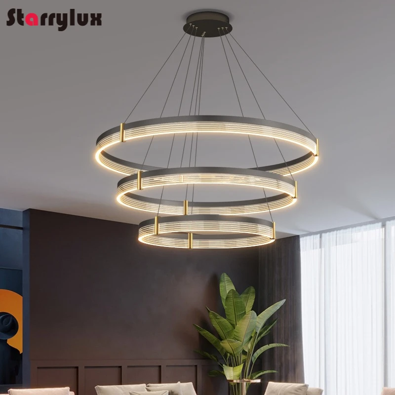 

Modern Minimalist Living Room Chandelier Nordic Luxury Dining Bedroom Light Whole House Set Dimmable