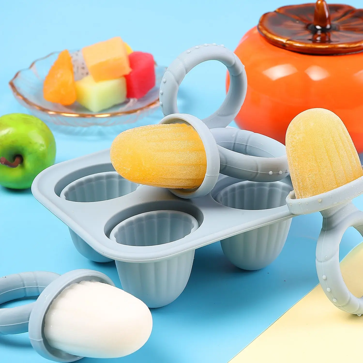 

Chilled Silicone Ice Cream & Breastmilk Popsicle Molds DIY Homemade Ice Cream Mold Kitchen Gadgets