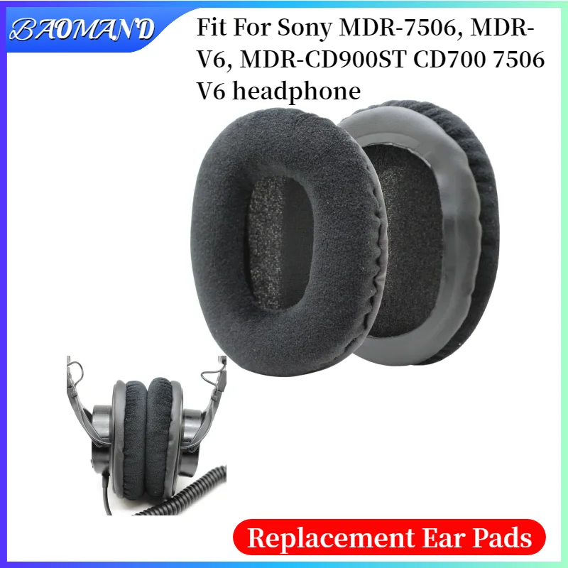 

Ear pads for Sony MDR-7506, MDR-V6, MDR-CD900ST CD700 7506 V6 replacement Earpads headphones Earmuffs Mesh Memory Covers Sponge