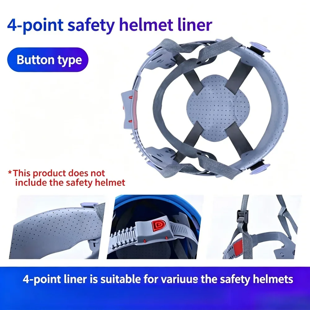 Work Safety Cap Protection Helmet Adjustable Lining Replacement 4/8 Point Ratchet Hard Hat Suspension Universal Helmet Accessory