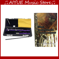 SLADE Piccolo Flute C Key Half-size Purple Flute With Case Cleaning Cloth Cupronickel Piccolo Flute Beginner Instruments