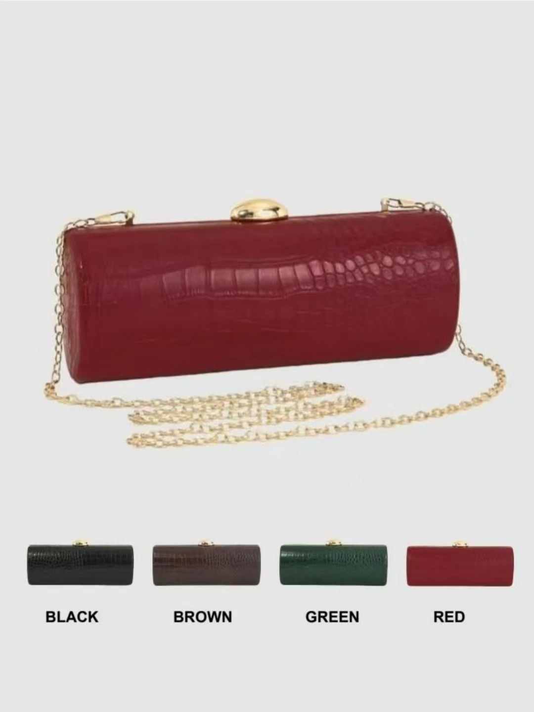 

new autumn and winter long baguette clutch bag made of PU material with Crocodile Print pattern and elegant and noble atmosphere