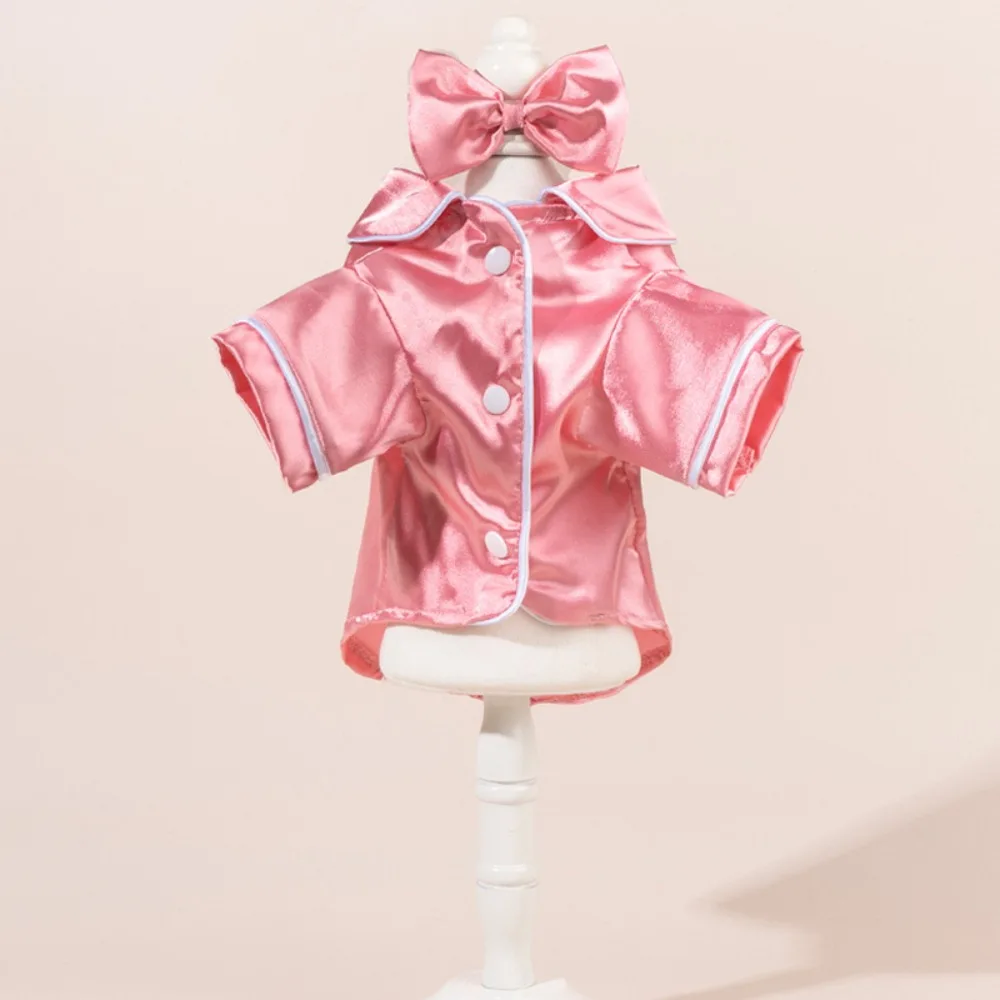 

Stylish Soft Pet Silk Pajamas XS/L Skin-friendly Dog Shirt Thin Fabric Comfortable Cat Clothes Daily Wear
