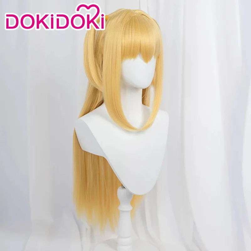 LQIN STOCK Misa Amanee Парик Аниме Косплей DokiDoki Женские Золотые Длинные Волосы Миса Косплей Ожерелье Зажимы Для Ушей Бесплатная Кепка Для Парика