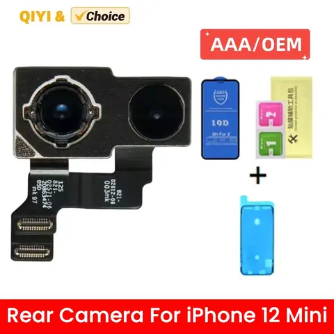 iPhone 12 Mini 용 후면 카메라 iPhone 12 Mini 용 OEM 메인 후면 카메라 교체 플렉스 케이블이있는 메인 후면 카메라 4K 비디오