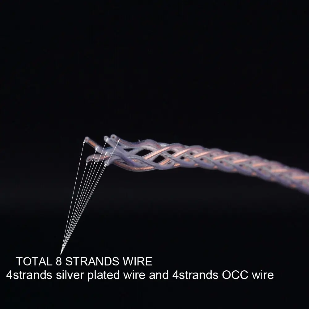 Kopfhörer-Upgrade DIY geflochtenes Kabel PTFE OCC Silberdraht 6N Drahtleitung Headset Kopfhörer Speake 8 Kerne 7 Stränge x 0,1 mm – Detail 6