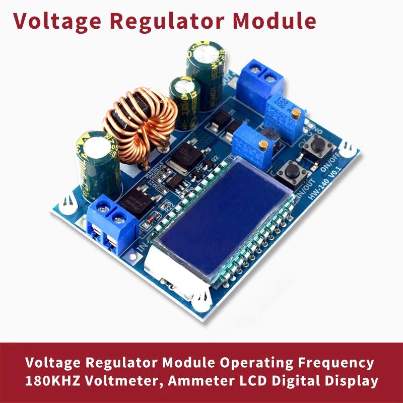 

Automatic Step Up Down Buck Boost Converter Module 35W DC 5.5-30V to 0.5-30V 4A LCD Display Power Supply Adjustable Board