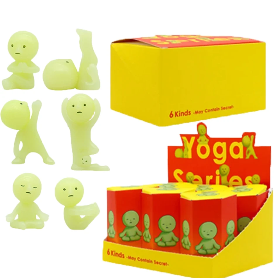 Boîte mystère de figurines d'action luminescentes vertes de plusieurs séries, décoration de bureau, modèle de jouet pour cadeau surprise