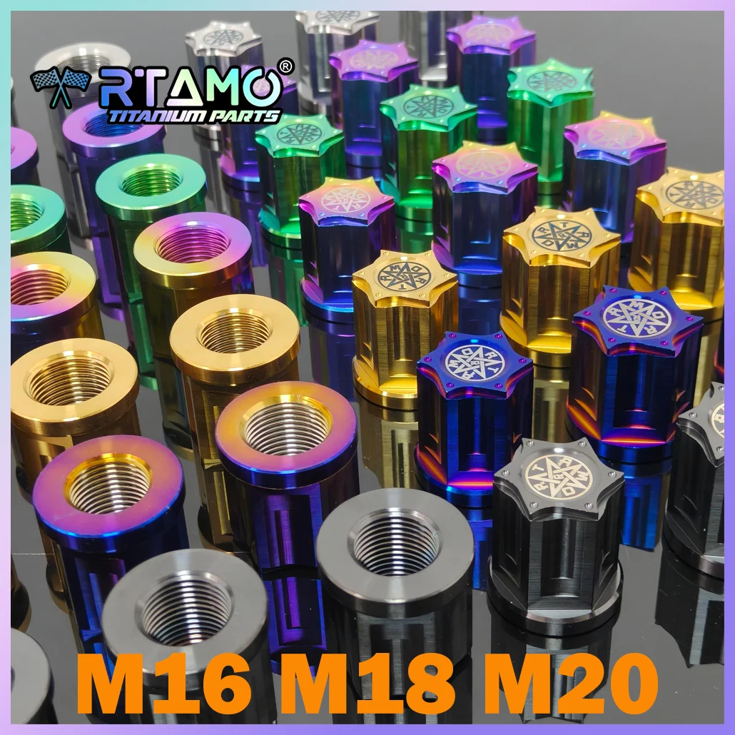 

RTAMO M16 M18 M20 Gr5 Titanium Nuts Cap Nut for Motorcycle Rear Axle Motor Nut Bolt