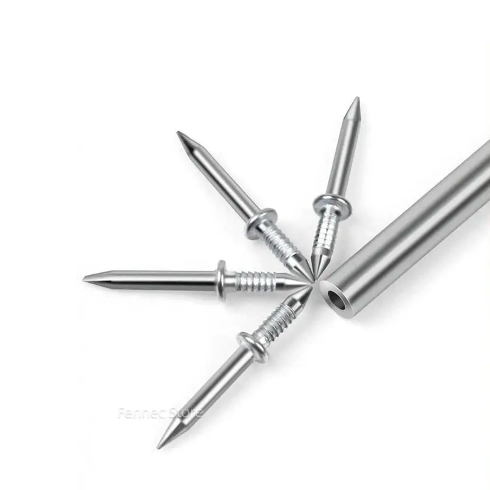 

50/100Pcs Double Head Seamless Nails Metal Skirting Thread Seamless Nail No Trace Fixator Without Marks Rust-Proof Nails