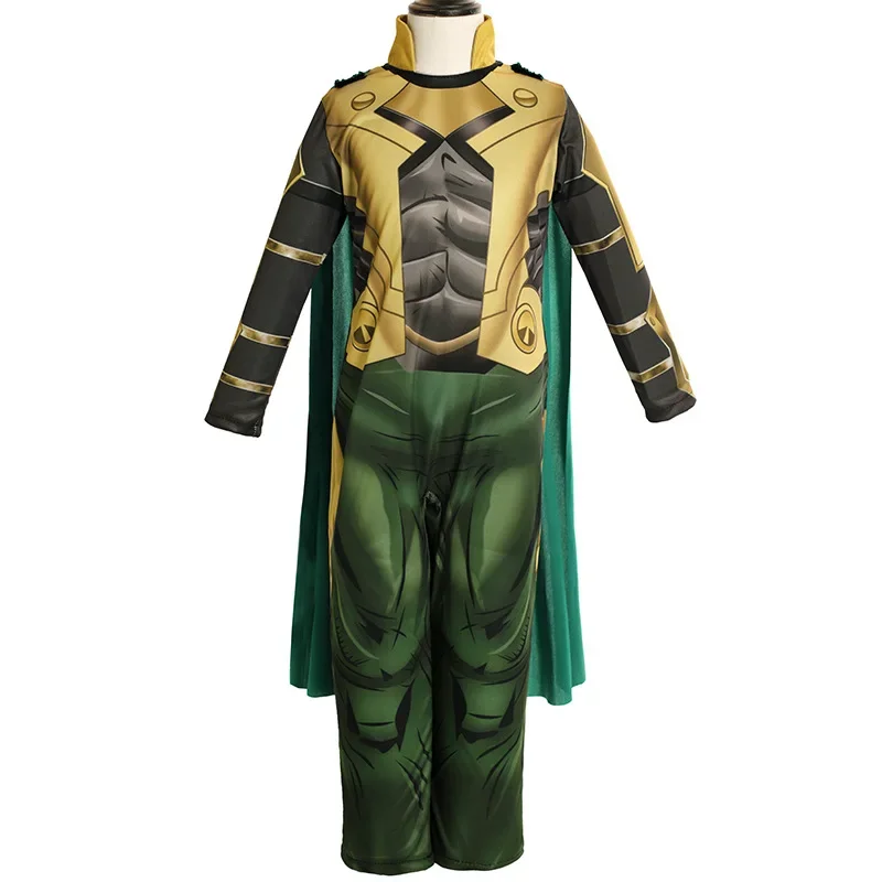 เด็ก Loki คอสเพลย์เครื่องแต่งกายฮาโลวีน Superhero COSPLAY Jumpsuit เด็กวันเกิด PARTY เสื้อผ้าเครื่องแต่งกาย