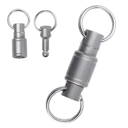 Titanium Alloy Keychain Detachable Car Key Holder° Swivel Quick Release Tool° Rotatable Prevents Tangling