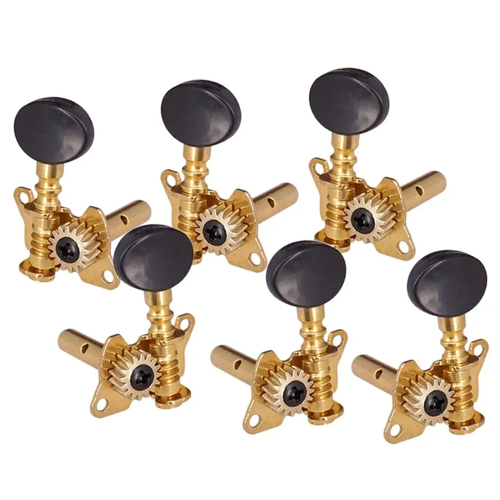 Open Button Golden Folk Guitar Parts String Tuning Peg for Acoustic Guitar