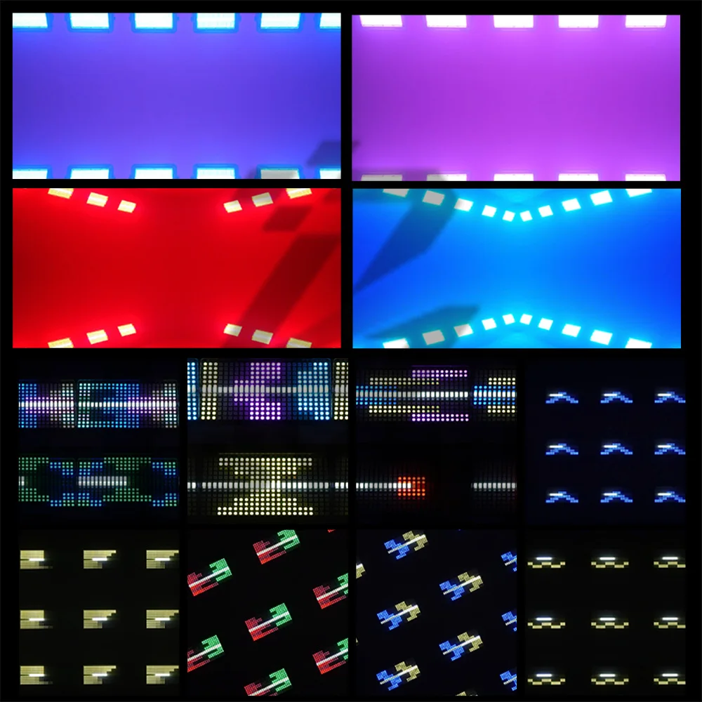100W Mini 48+8 Segments Strobe Light RGB 3IN1 DMX Super Bright DJ Disco Party Lights Stage Effect For Karaoke Club Event Bar