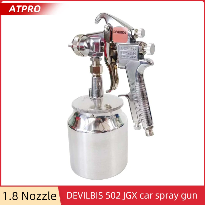 DEVILBIS 502 JGX Car Spray Gun Moves Industrial Spray Gun Under Pot 1.8 Nozzle Pneumatic Furniture Spray Gun