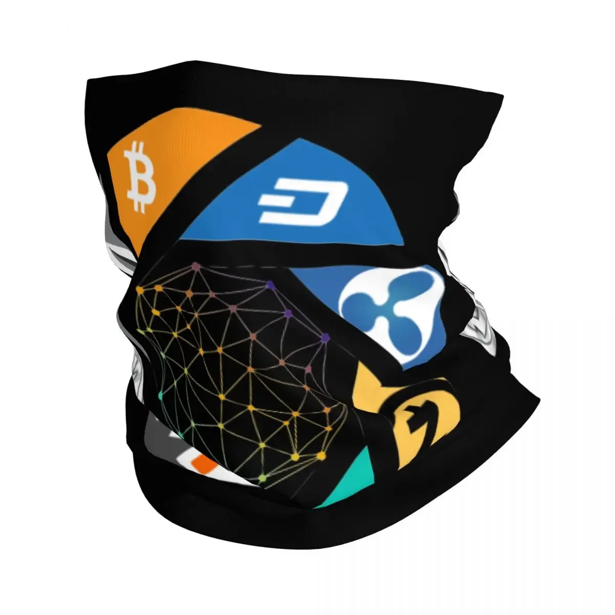New The New World Bitcoin Bandana Neck Cover Printed Cryptocurrency Btc Geek Wrap Scarf Warm Headband Outdoor Sports Adult Washa