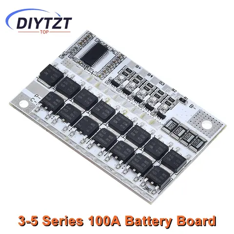 3s/4s/5s Bms 12v 16.8v 21v 100a Li-ion Lmo Ternary Lithium Battery Protection Circuit Board Li-polymer Balance Charging Module