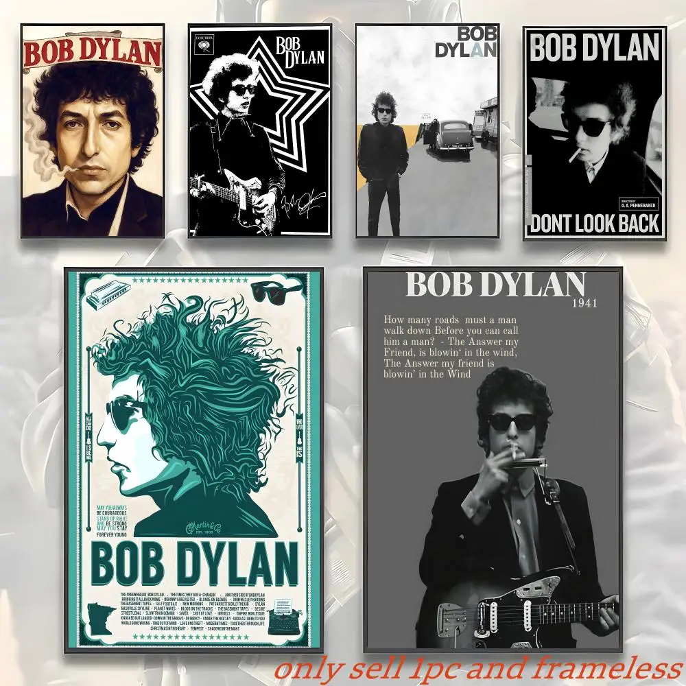 Folk Singer B-Bob Dylan Poster HD Poster Wall Art interior Hallway Home Decoration Holiday Gifts