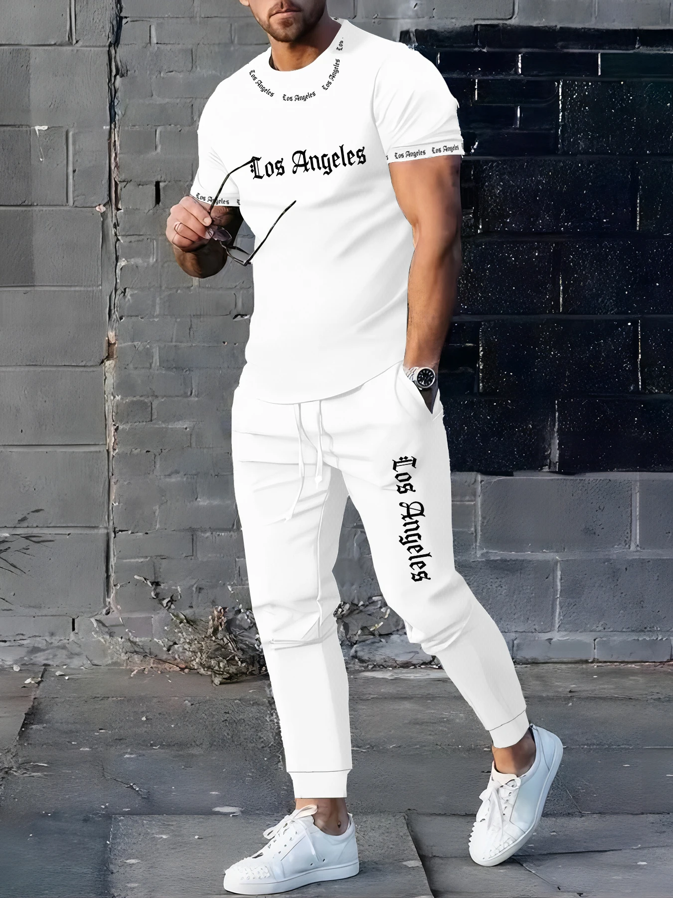 

Winter And Autumn Men's Warm T-shirts And Pants Sets Outdoor Sports Men's Training T-shirts Street Style Men's Fashionable Pants