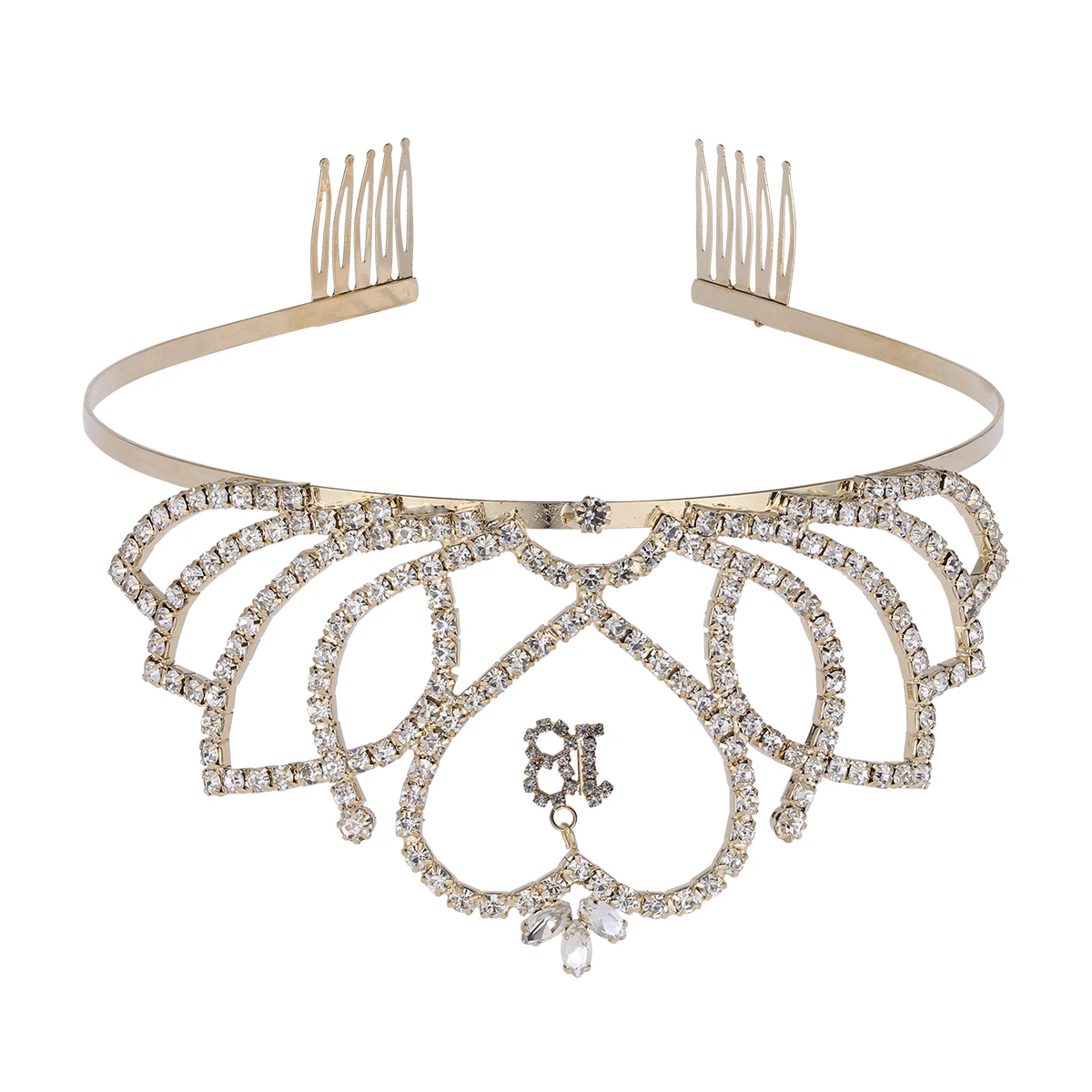 

Elegant Birthday Birthday Clasp Shiny Rhinestone Alloy Lightweight Comfortable Party Hair Clasp Hair Accessory