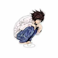 Death N Ote L Squatting Acrylic Stand Cartoon Figure Yagami Light MisaMisa Anime Model Plate Holder Desktop Accessories Fan Gift