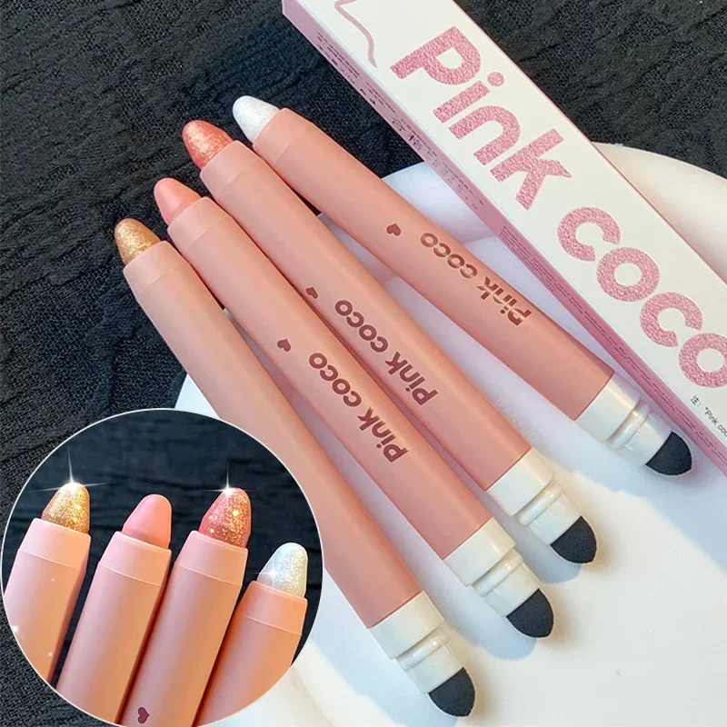 힐러 다이아몬드 아이 펜슬, 번짐 스폰지 반짝이 아이섀도우 펜, 아이라이너, 진주 광택 매트 하이라이트 펜, 누에와 밝음