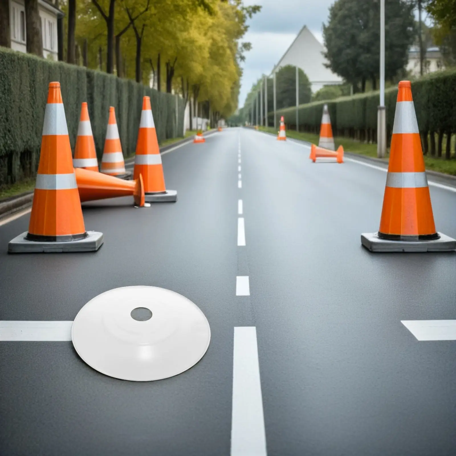 

2Pcs White Metal Lamp Shade 12 Inch Stainless Steel Outdoor Pendant Light Cover for Garden Park Pathway Street Lighting