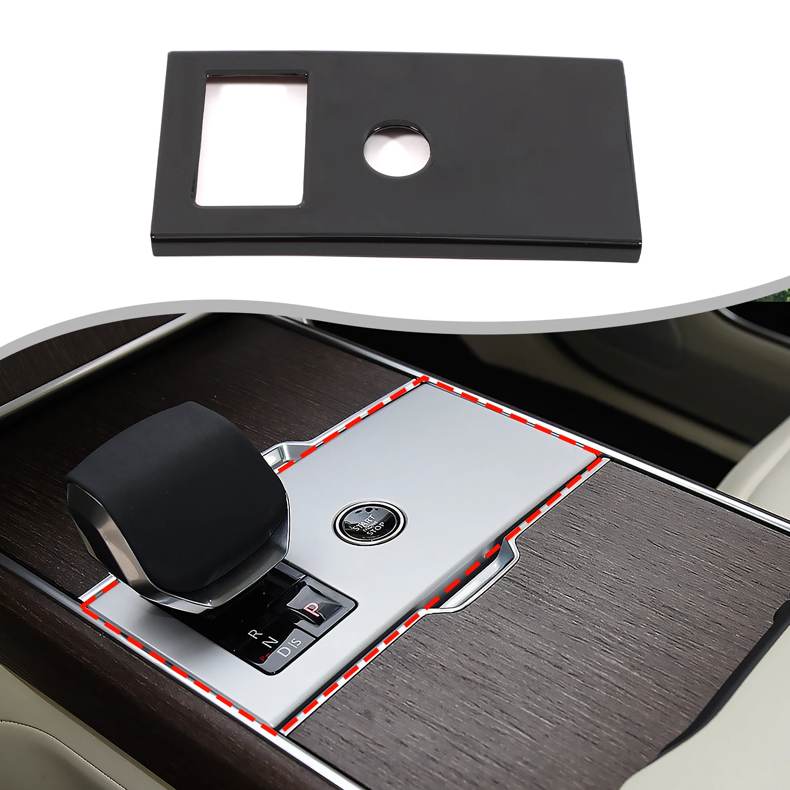ABS Center Console Gear Shift Panel Cover for 2024 Land Rover Range Rover Executive Automotive Interior Accessories