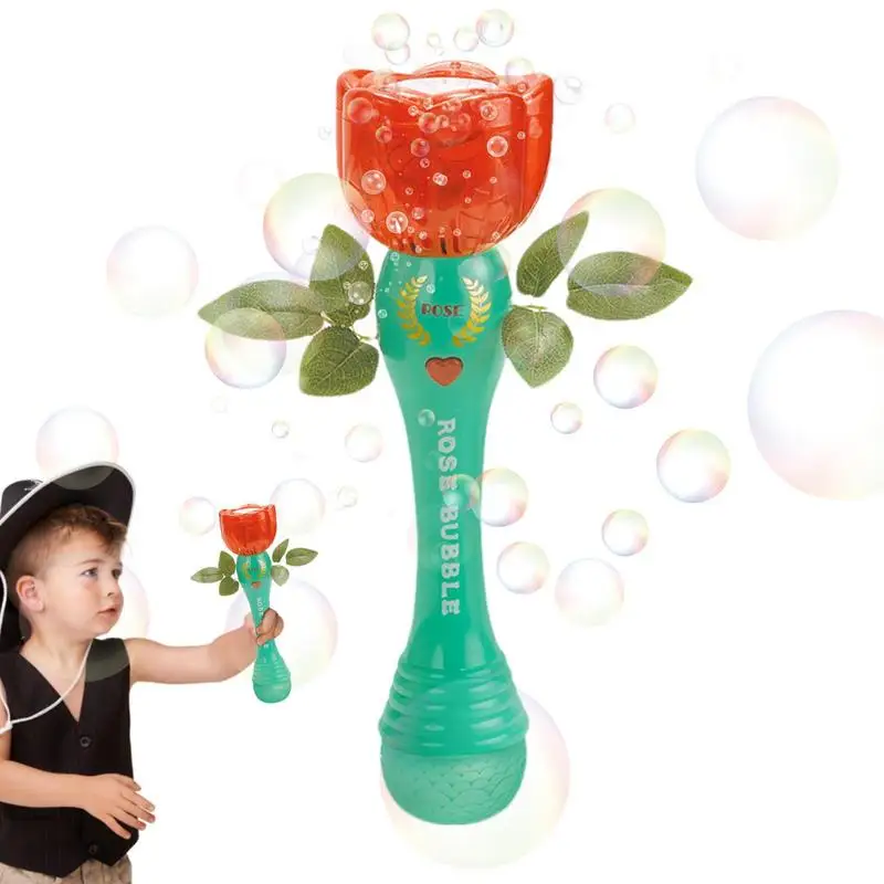 Bubble Maker For Kids Girls Bubble Machine Handheld Blower With Light And Music Outside Toddler Game Unique Outdoor Play Toys