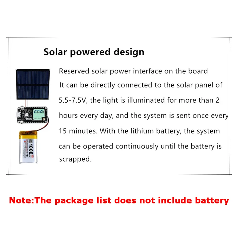 Heltec Lora Node ASR650x CubeCell AB01V2 Development board for arduino with solar panel