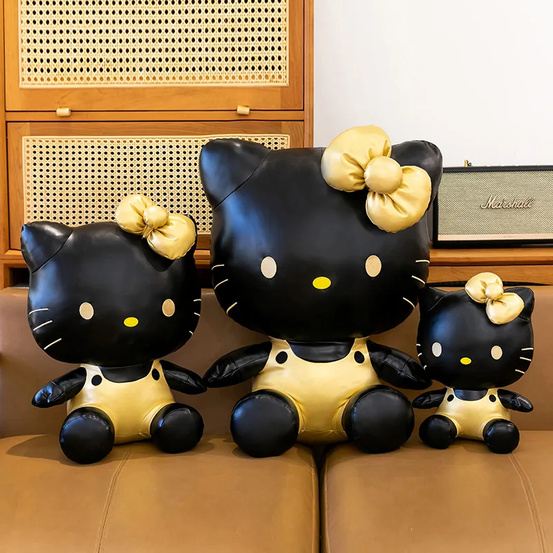 30/45 см Sanrio Black Skin Kt Cat плюшевая игрушка Hello Kitty плюшевая игрушка мультфильм чучело животных праздничное украшение орнамент