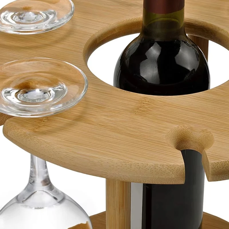 Wine Glass Rack Freestanding Stemware Storage Rack Natural Bamboo Wooden Wine Storage Glasses Tabletop Wine Glass Holder