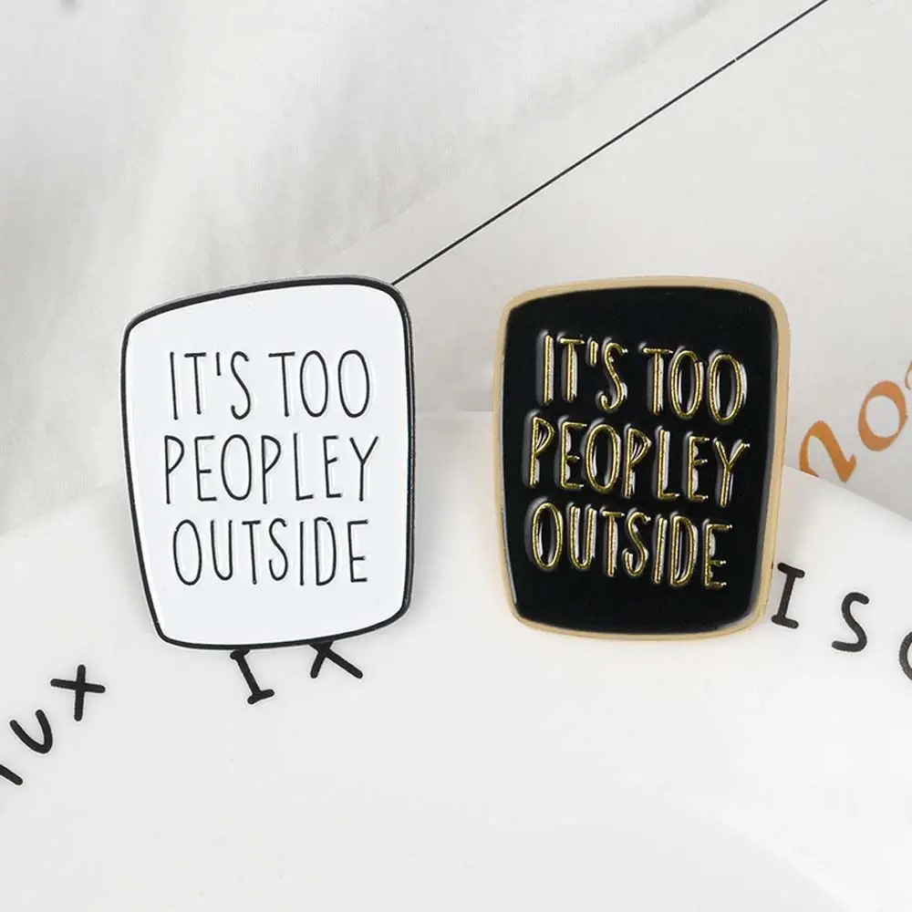 Fashion Travel Commemorative Introvert Jewelry Accessories Badge Pin Enamel Pin Brooches Pin Funny Brooches Lapel Brooch