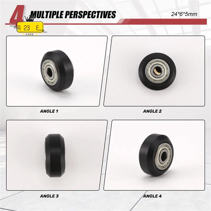 

A23E-12 шт. 625Zz пластиковые шкивы с подшипниками шестерни для 3D-принтера, совместимые с CR-10/CR-10S/фрезерным станком с ЧПУ Hybrid