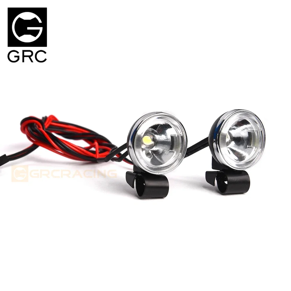 GRC 18mm Old-fashioned LED light Spotlight Searchlight Headlight For 1/10 Traxxas TRX4 Bronco SCX10 JK D110 D90 RedCat G157HG/HA