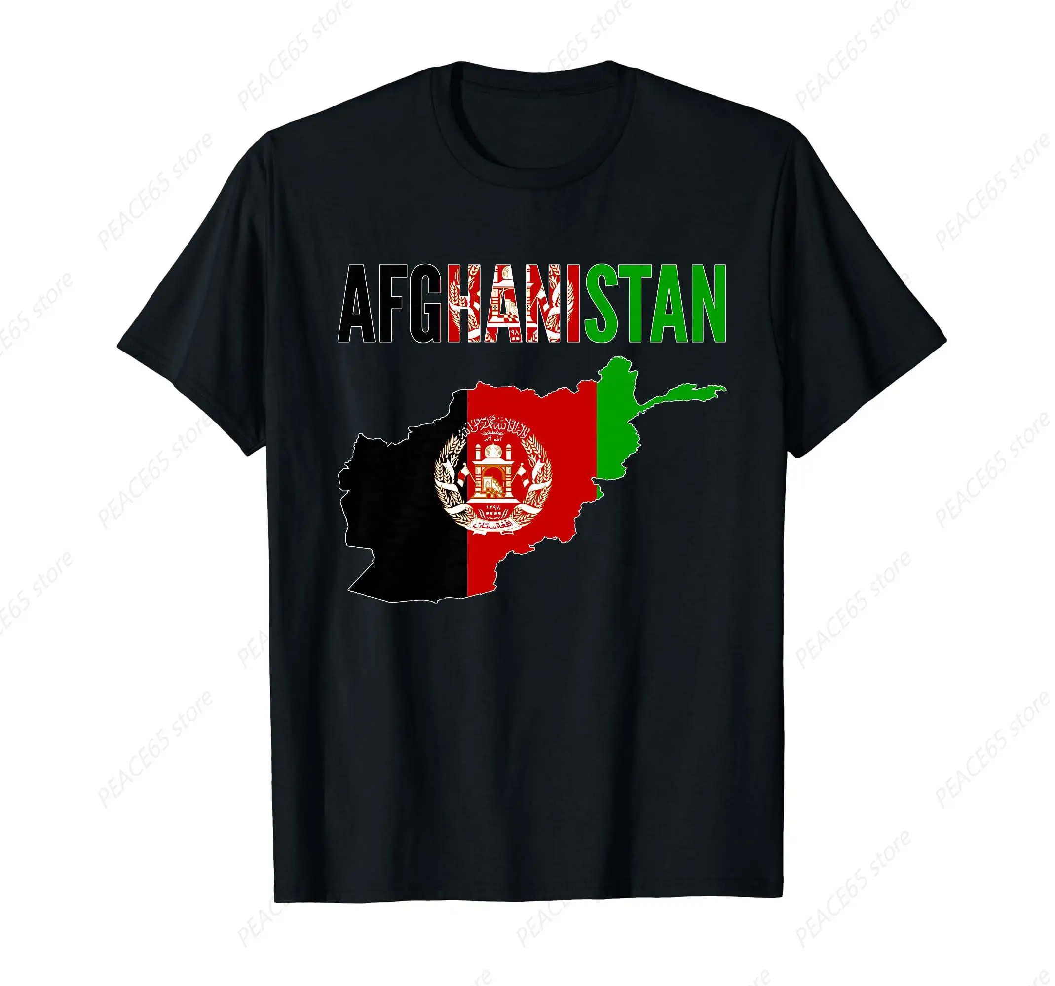 Afghan Afghanistan Country Map Flag Men T-Shirt Original Streetwear New Trend Tour Tee