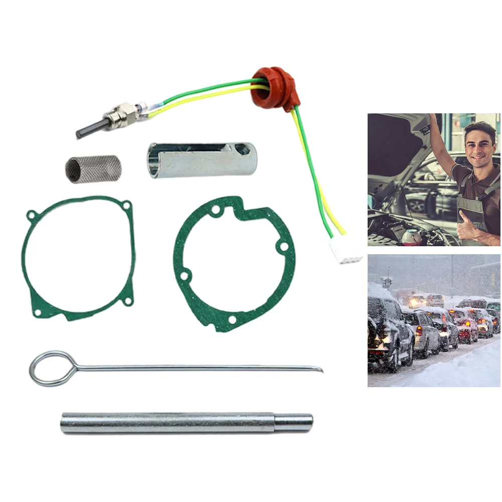 

7PCS Car Air Heater Gaskets Strainers 5-8KW Glow Pin Ceramic Plug Car Parking Heating Kit Air Diesel Parking Heater Repair Kit