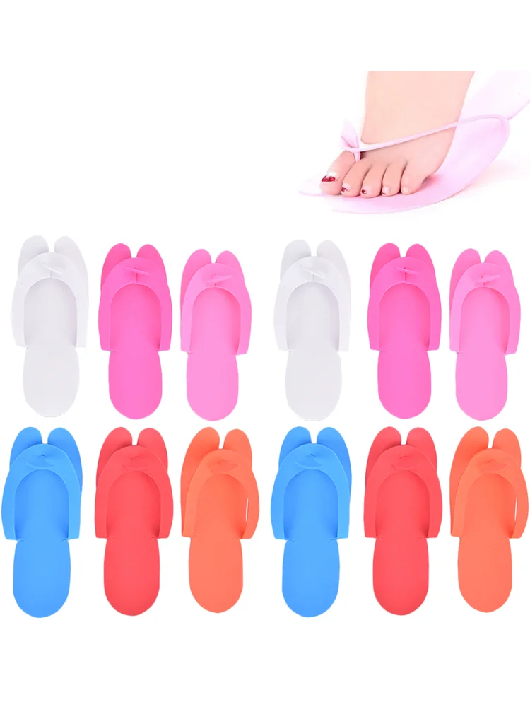 Pantoufles en mousse de poulet pour document aléatoire, chaussons de pédicure pour salon, tongs de pied de spa, 12 paires