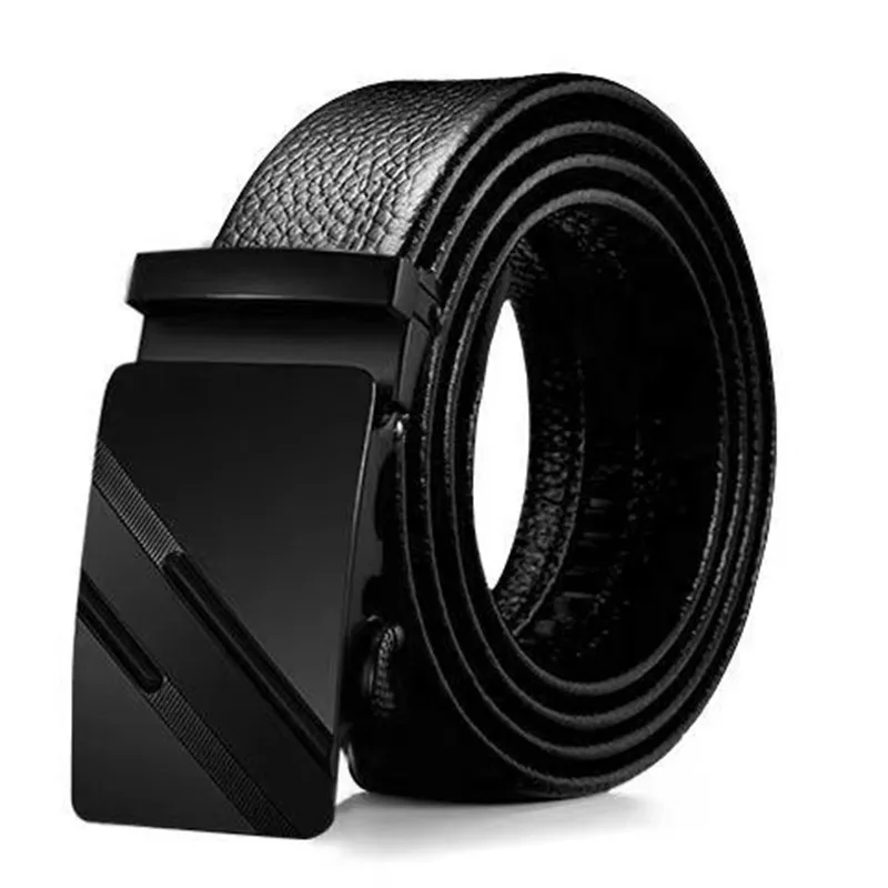 3.5cm Automatic Belt for Men Alloy Buckle Ratchet Belt black Designer Belts for Men pu Belt