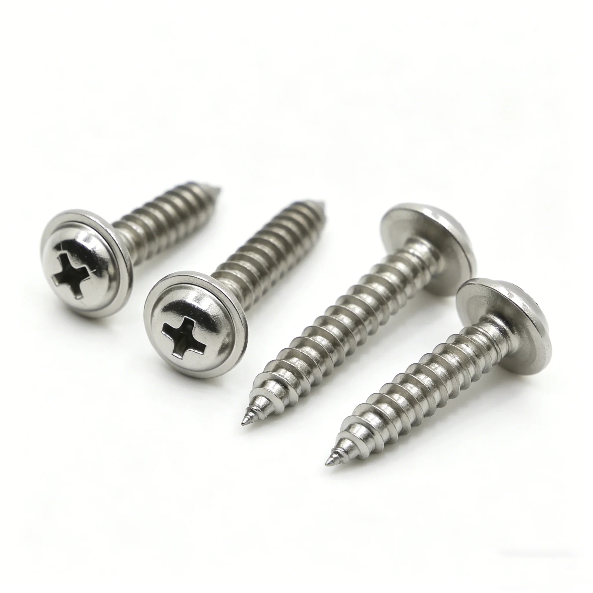 10 20 50P M1,4 M1,7 M2 M2,3 M2,6 M3 M3,5 M4 M5 304 Edelstahl PWA Phillips Kreuzrundkopf mit Unterlegscheibe Selbstschneidende Schraube – Detail 4