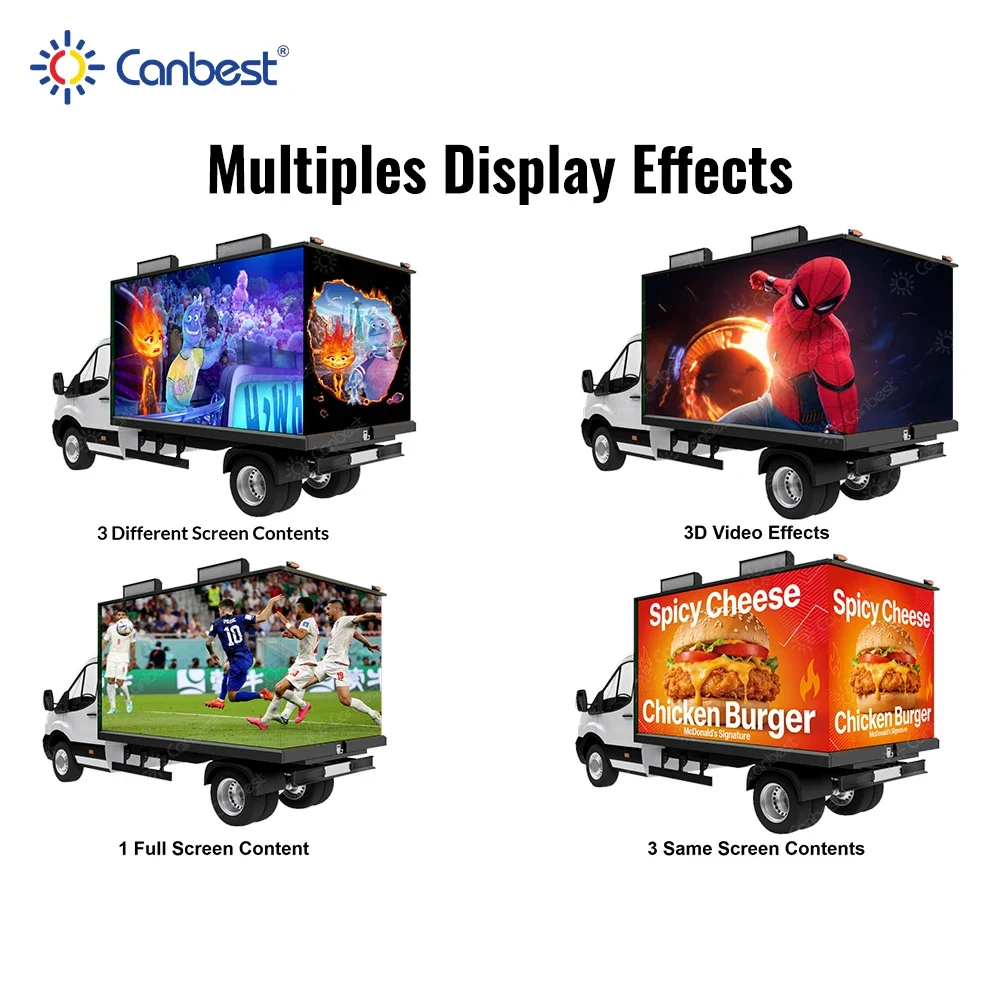 3840Hz High Refresh Rate BOX Elite HD Mobile Truck LED Billboard IP66 Waterproof Aluminum Frame Seamless Visual Advertising Disp