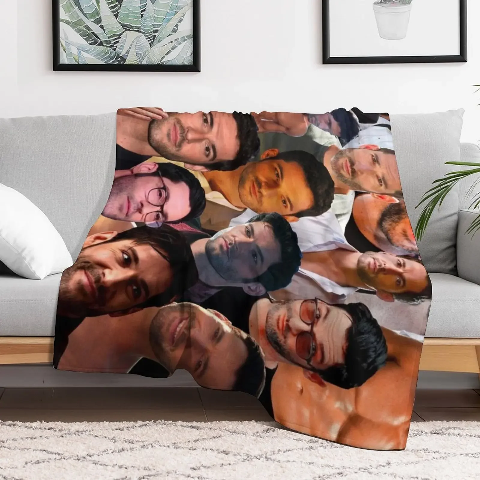 Tom Ellis Photo Collage Throw Blanket Blankets For Sofas Hairys Bed Comforter Blankets