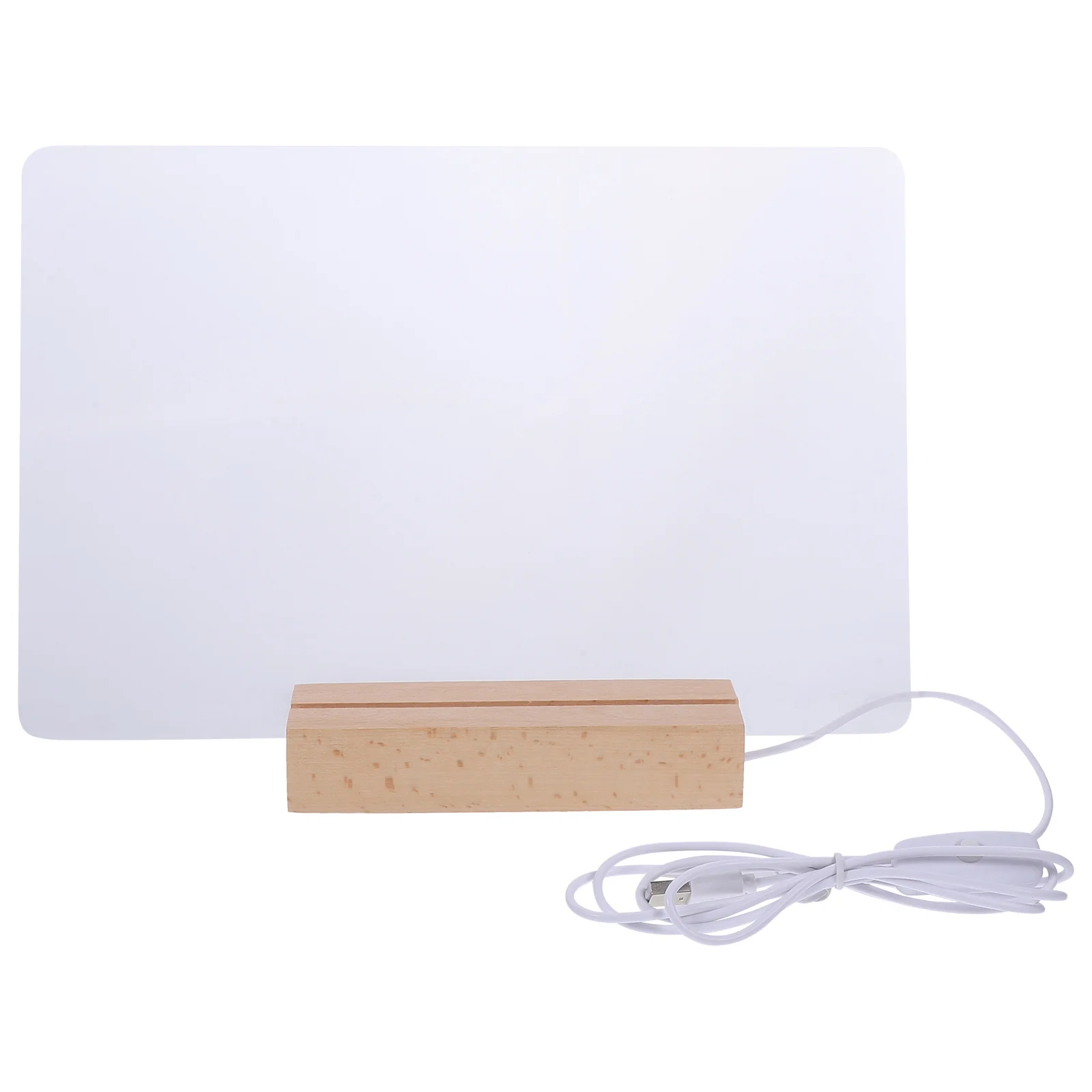 1 Set Acrylic Message Night Light Writing For Office Home School Use Erasable Note Board Whiteboard Display Board