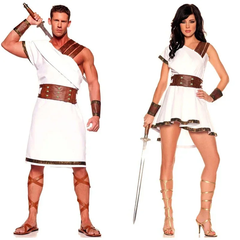 Disfraz de Egipto Antiguo para Adultos, Mujeres y Hombres, Disfraz de Carnaval, Halloween, Fiesta, Ropa de Fantasía, Disfraz de Soldado Romano